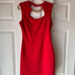 Red cocktail dress
